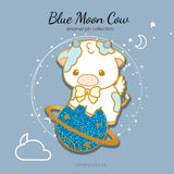 Blue Moon Cow Enamel Pin