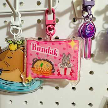 Pink Bunny Ramen Keychain