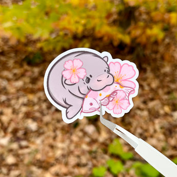 Spring Moo Deng Sticker