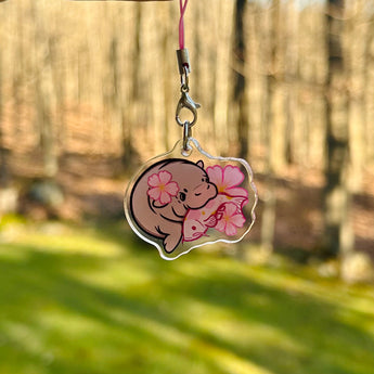 Spring Moo Deng Phone Charm