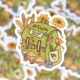 Nature Backpack Clear Sticker