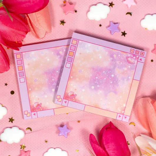 Pink Galaxy Popup Sticky Notes