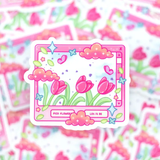 Tulip Popup Window Clear Sticker