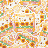 Sunflower Dreams Clear Sticker