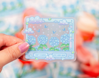 Hydrangea Dreams Clear Sticker