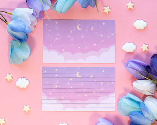 Starry Clouds Note Cards