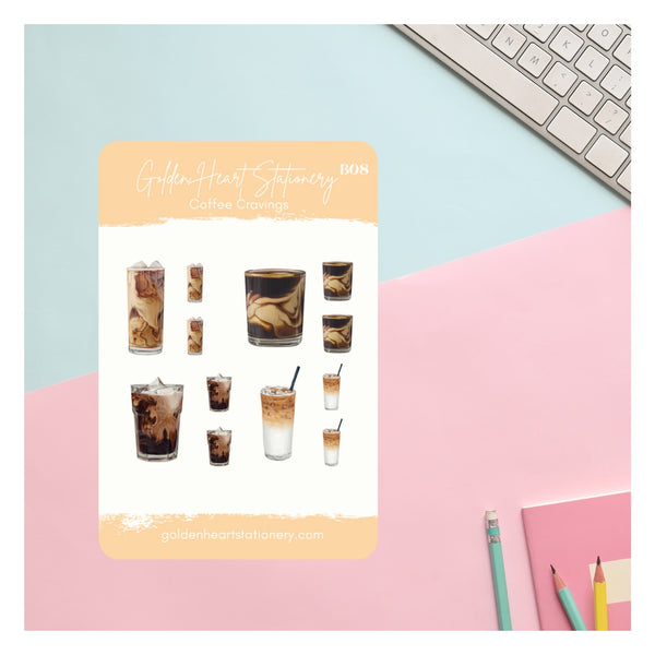 Coffee Cravings Sticker Sheet