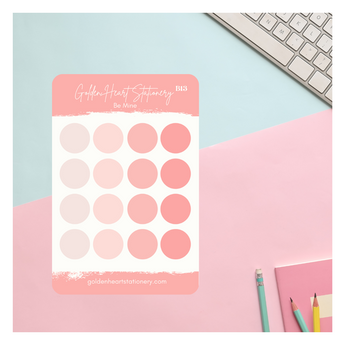 Big and Small Dots Sticker Sheet - Be Mine