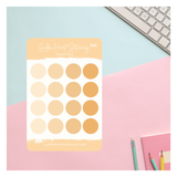 Big and Small Dots Sticker Sheet - Peach Fuzz