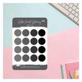 Big and Small Dots Sticker Sheet - Blackout