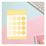 Big and Small Dots Sticker Sheet - Golden