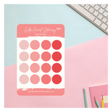 Big and Small Dots Sticker Sheet - Seeing Red