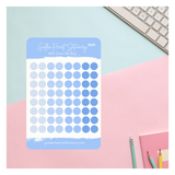 Big and Small Dots Sticker Sheet - Color Me Blue