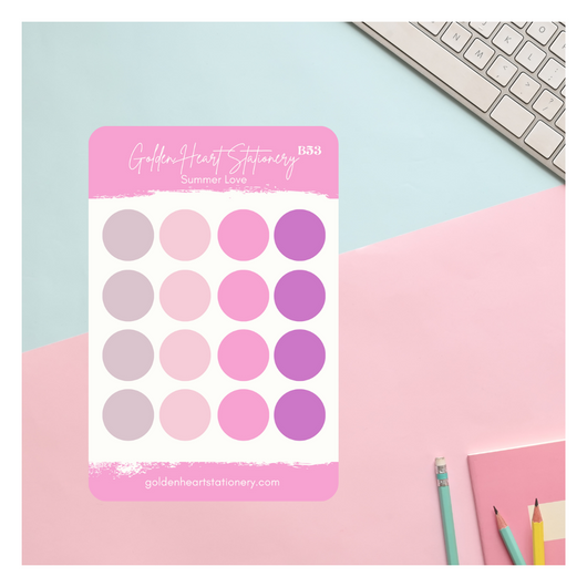 Big and Small Dots Sticker Sheet - Summer Love