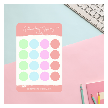 Big and Small Dots Sticker Sheet - Pastels