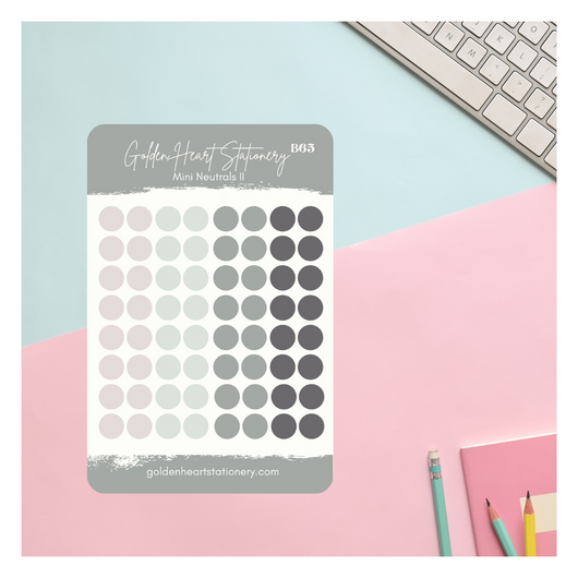 Big and Small Dots Sticker Sheet - Neutral II