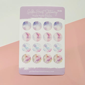 Purple Pastel Dreams Sticker Sheet