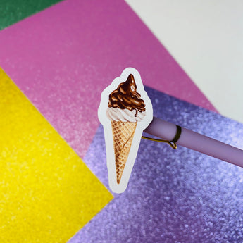 Ice Cream Sticker - Chocolate Dipped Vanilla